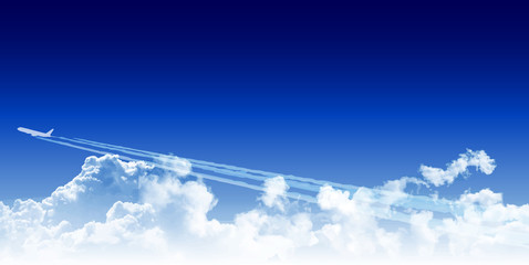 飛行機　ジェット機　空　背景 © J BOY