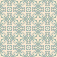 Elegant antique background image of cross flower geometry line pattern.
