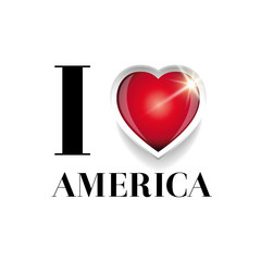 I love America vector