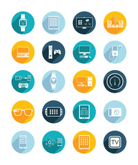 Vector Set Flat Square Icons