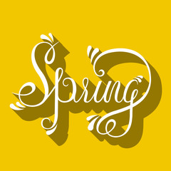 Vector Typographic Lettering - Spring