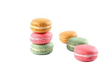 Colored french macarons