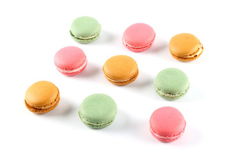 Colored french macarons