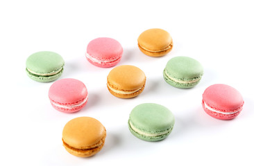 Colored french macarons