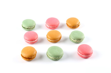 Colored french macarons