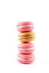 Colored french macarons