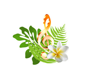 プルメリアとト音記号