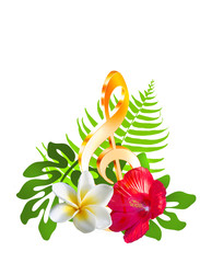 プルメリアとト音記号