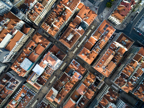 Top View of Lower Town, Lisbon, Portugal