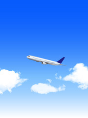 飛行機　ジェット機　空　背景