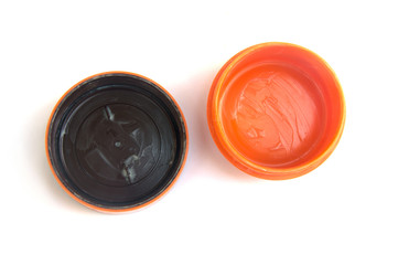 blank cosmetic container isolated on white background