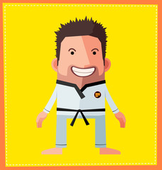 flat style male avatar character design