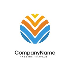 Circle logo icon Vector