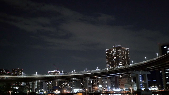 Traffic over the loop across Rainbow Bridge.