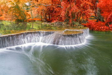 Waterfall in rain forest at national park