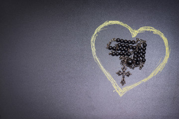 Rosary and heart