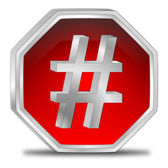 Obraz premium Hashtag Button