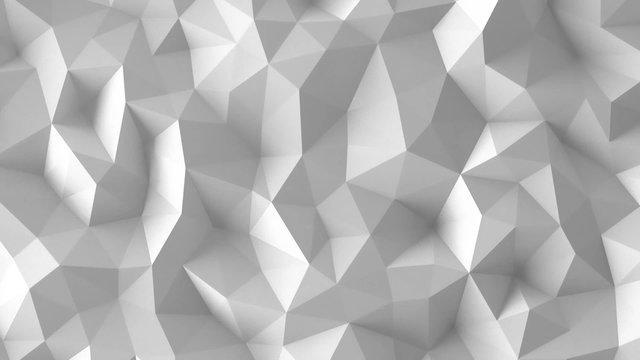 White Low Polygonal Abstract Background. Seamlessly Loopable. 