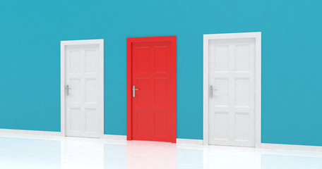 3d door render vote concept