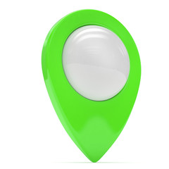 black map pointer isolated