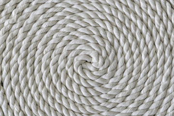 Roll of rough white rope