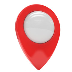 red map pointer isolated