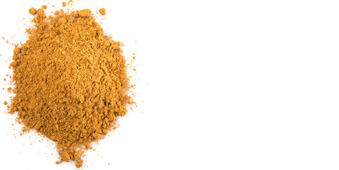 Garam masala or mix spices blend over white background