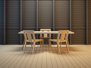 Modern interior Working room and office 3d render
