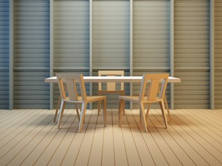 Modern interior Working room and office 3d render