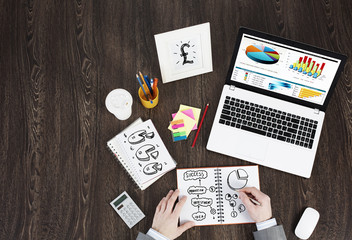 Obraz premium Business workplace with business stuff 