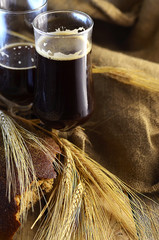 dark beer in glasses