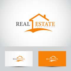 Vector Real Estate Logo Design - obrazy, fototapety, plakaty