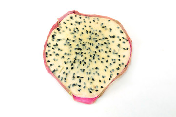 Dehydrating Dragonfruit on white background