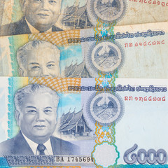 Laos money background