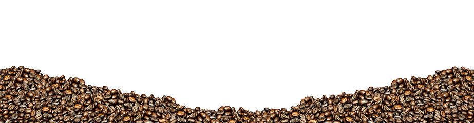 coffee beans on white background