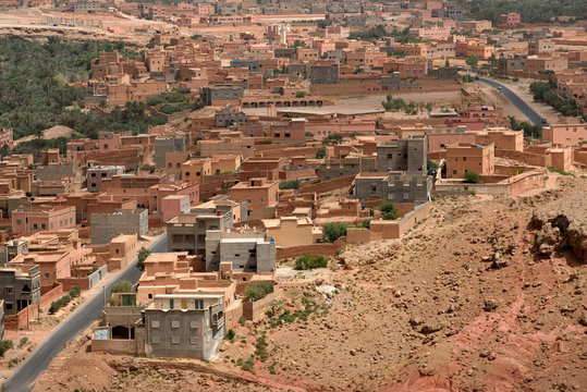 Traditional berber village in Atlas Mountain, Morocco