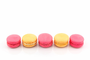 Sweet and colourful french macaron or macaron.
