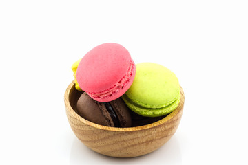 Sweet and colourful french macaron or macaron.