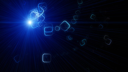 futuristic square background design illustration with light