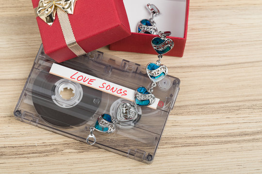Audio cassette tape and bracelet