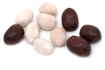 white and black candy