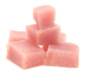 turkey meat on a white background
