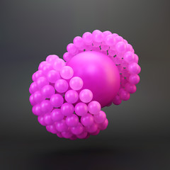 3d vector illustration. Concept for science, social media, technology illustration.