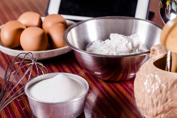 Assorted baking utensils