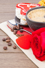 Valentine`s day dessert