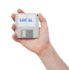 Floppy disk, data storage support