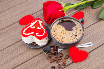 Valentine`s day dessert
