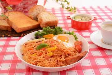 おいしそうなミートソーススパゲティ