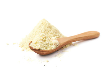 Pile of potato powder isolated