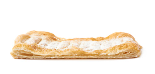 Sugar powder covered strudel bun